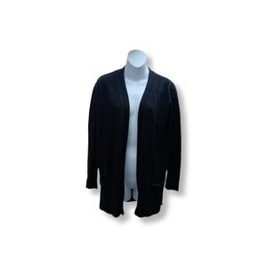 Devotion By Cyrus Cardigan Sweater Open Front Black Size L